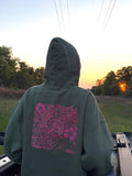 floral ocean hoodie